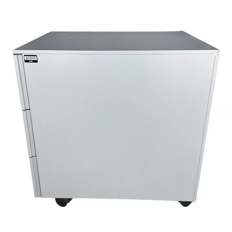 STEELCASE│Caisson sous bureau 3 tiroirs - 666│Profondeur 54 cm│Gris aluminium