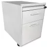LO LISTA│Caisson sous bureau 964 - 3 Tiroirs │Profondeur 60 cm│Gris alu/Gris clair