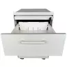 LO LISTA│Caisson sous bureau 964 - 3 Tiroirs │Profondeur 60 cm│Gris alu/Gris clair