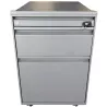 LO LISTA│Caisson sous bureau 964 - 3 Tiroirs │Profondeur 60 cm│Gris anthracite/Gris clair