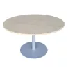 SANMA│Table ronde ø 120cm│Erable blanc / gris aluminium