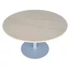 SANMA│Table ronde ø 120cm│Erable blanc / gris aluminium