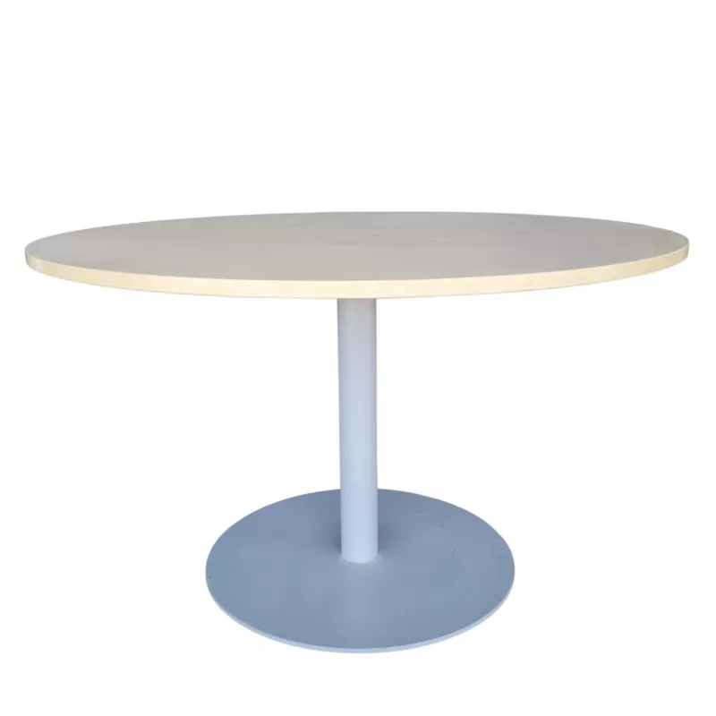 SANMA│Table ronde ø 120cm│Erable blanc / gris aluminium