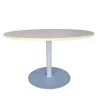 SANMA│Table ronde ø 120cm│Erable blanc / gris aluminium