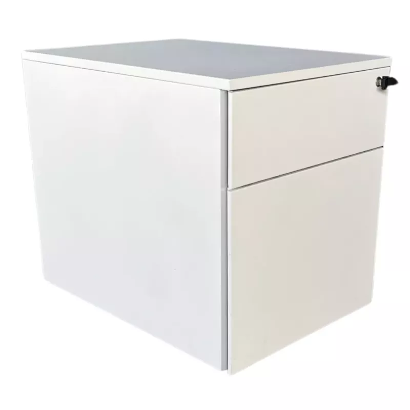 STEELCASE│Caisson sous bureau 2 tiroirs - 64│Profondeur 60 cm│Blanc / Noir