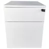 STEELCASE│Caisson sous bureau 2 tiroirs - 64│Profondeur 60 cm│Blanc / Noir