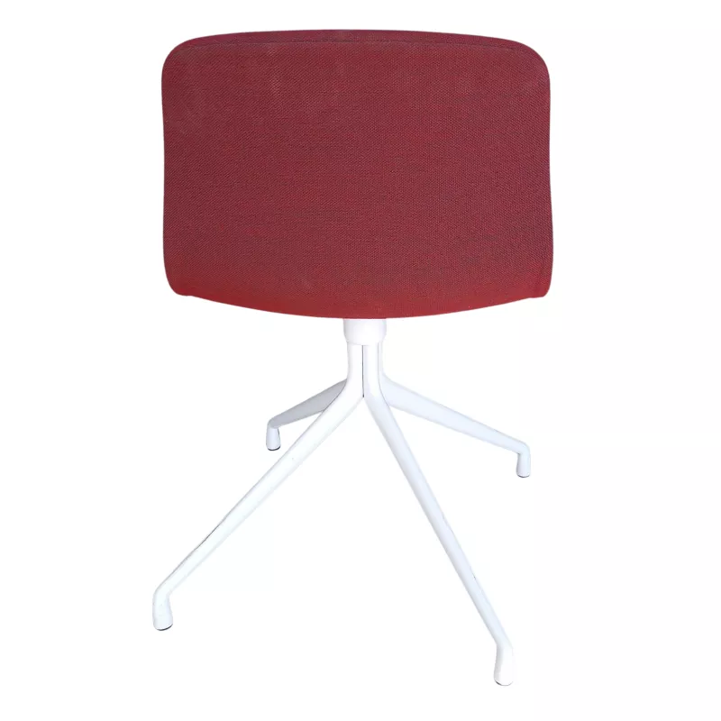 TROY│Chaise d'accueil / collectivité - Tissu│4 branches│Rouge bordeaux