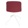 TROY│Chaise d'accueil / collectivité - Tissu│4 branches│Rouge bordeaux