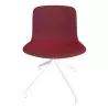 TROY│Chaise d'accueil / collectivité - Tissu│4 branches│Rouge bordeaux