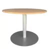 SANMA│Table ronde ø 100cm x H70cm│Hêtre/ gris aluminium