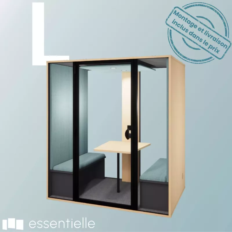 ESSENTIELLE QUATTRO│Modèle L│4 personnes│Cabine acoustique pleine ou vitrée