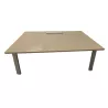 ALEA│Modèle Atreo│Bureau L 160 x p 80 cm x H Réglable│Chêne clair/ Gris clair
