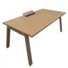 ALEA│Modèle Atreo│Bureau L 160 x p 80 cm x H Réglable│Chêne clair/ Gris clair