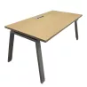 ALEA│Modèle Atreo│Bureau L 160 x p 80 cm x H Réglable│Chêne clair/ Gris clair