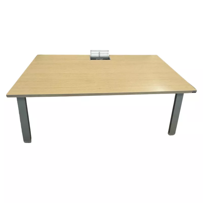 ALEA│Modèle Atreo│Bureau L 160 x p 80 cm x H Réglable│Chêne clair/ Gris clair