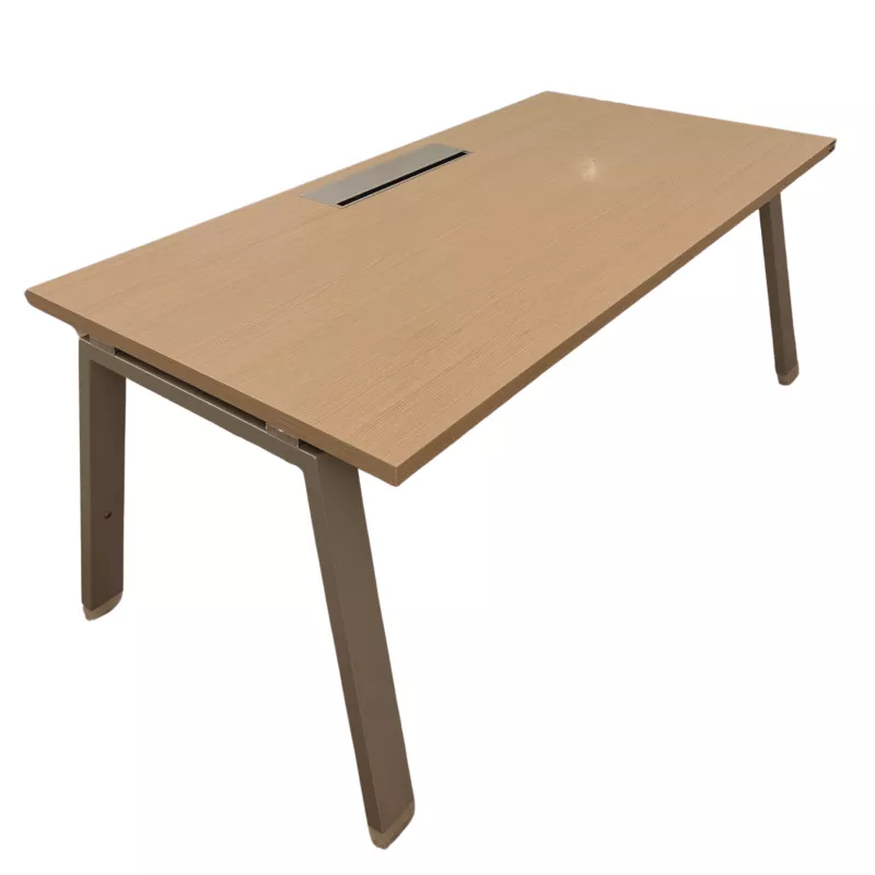 ALEA│Modèle Atreo│Bureau L 160 x p 80 cm x H Réglable│Chêne clair/ Gris clair