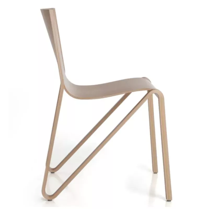 LINA│Chaise design│traîneau inversé│Contreplaqué moulé