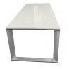 DIAMANT│Bureau Direction droit  L 180 x p 90 │Blanc laqué/Chromé