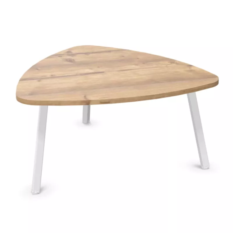 MEDIATOR│Table Basse galet H 34 X L70 cm│3 pieds métal