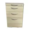 STEELCASE│Pack bureau + caisson│Bureau retour à droite L 180/80 x P 160/60 │Caisson L43,5 X H70,5│Acacia/Gris aluminium