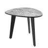 GALET │ Table basse 55 x 45 x 38 cm│Pieds en acier laqué noir mat│coloris céramique à choix