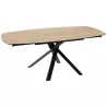 KHEOPS │Table extensible 120/180cm│Pieds en acier laqué noir mat│Coloris à choix