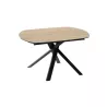 KHEOPS │Table extensible 120/180cm│Pieds en acier laqué noir mat│Coloris à choix