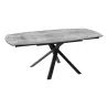 KHEOPS │Table extensible 120/180cm│Pieds en acier laqué noir mat│Coloris à choix