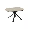 KHEOPS │Table extensible 120/180cm│Pieds en acier laqué noir mat│Coloris à choix