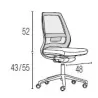 ELIOTT│Fauteuil de travail résille avec accoudoirs