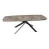 KHEOPS │Table extensible 160/240cm│Pieds en acier laqué noir mat│Coloris à choix