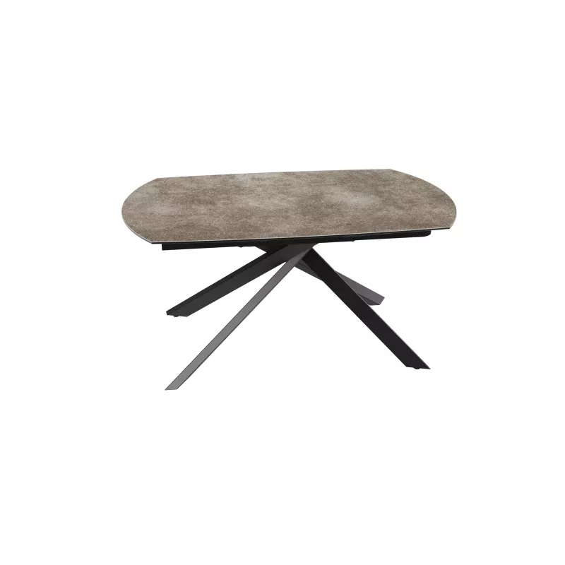 KHEOPS │Table extensible 160/240cm│Pieds en acier laqué noir mat│Coloris à choix