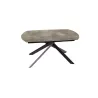 KHEOPS │Table extensible 160/240cm│Pieds en acier laqué noir mat│Coloris à choix
