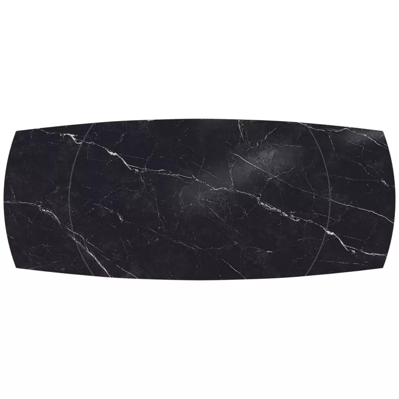 KHEOPS │Table extensible 160/240cm│Pieds en acier laqué noir mat│Coloris à choix