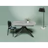 KHEOPS │Table extensible 160/240cm│Pieds en acier laqué noir mat│Coloris à choix