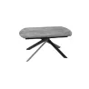 KHEOPS │Table extensible 160/240cm│Pieds en acier laqué noir mat│Coloris à choix