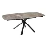 KHEOPS │Table extensible 130/190cm│Pieds en acier laqué noir mat│Coloris à choix