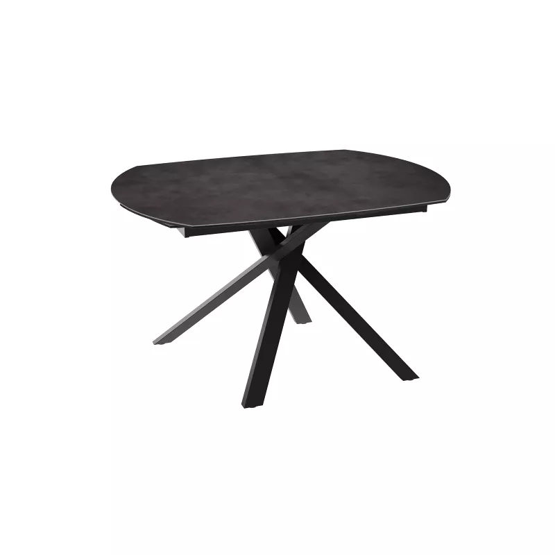 KHEOPS │Table extensible 130/190cm│Pieds en acier laqué noir mat│Coloris à choix