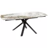 KHEOPS │Table extensible 130/190cm│Pieds en acier laqué noir mat│Coloris à choix