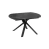 KHEOPS │Table extensible 130/190cm│Pieds en acier laqué noir mat│Coloris à choix