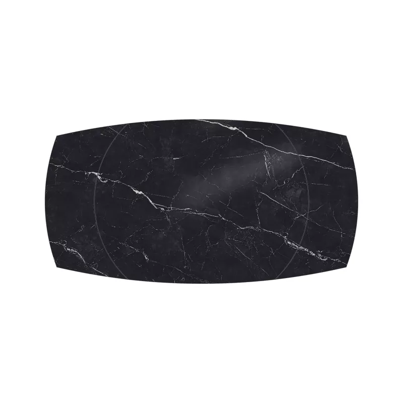 KHEOPS │Table extensible 130/190cm│Pieds en acier laqué noir mat│Coloris à choix
