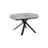 KHEOPS │Table extensible 130/190cm│Pieds en acier laqué noir mat│Coloris à choix