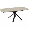 KHEOPS │Table extensible 130/190cm│Pieds en acier laqué noir mat│Coloris à choix