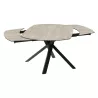 KHEOPS │Table extensible 130/190cm│Pieds en acier laqué noir mat│Coloris à choix