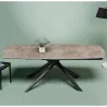 KHEOPS │Table extensible 160/240cm│Pieds en acier laqué noir mat│Coloris à choix
