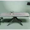 KHEOPS │Table extensible 160/240cm│Pieds en acier laqué noir mat│Coloris à choix