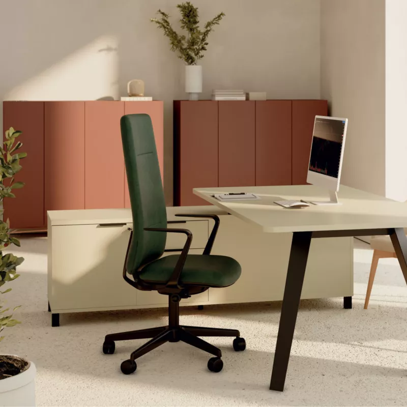 ALTURA│Fauteuil de direction tissu - Dossier Haut - têtière intégrée│Coloris à choix
