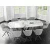 CHARLESTON EXPO│Siège accueil-conférence-repas│Assise pivotante avec rappel│Gris clair