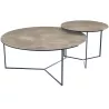 VENEZIA│Table basse Ø 90 x 38 cm│Piétement acier laqué noir mat │Coloris à choix