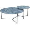 VENEZIA│Table basse Ø 90 x 38 cm│Piétement acier laqué noir mat │Coloris à choix